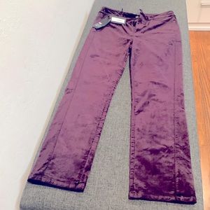 Paige velvet pants in black cherry color- never worn, tags on.